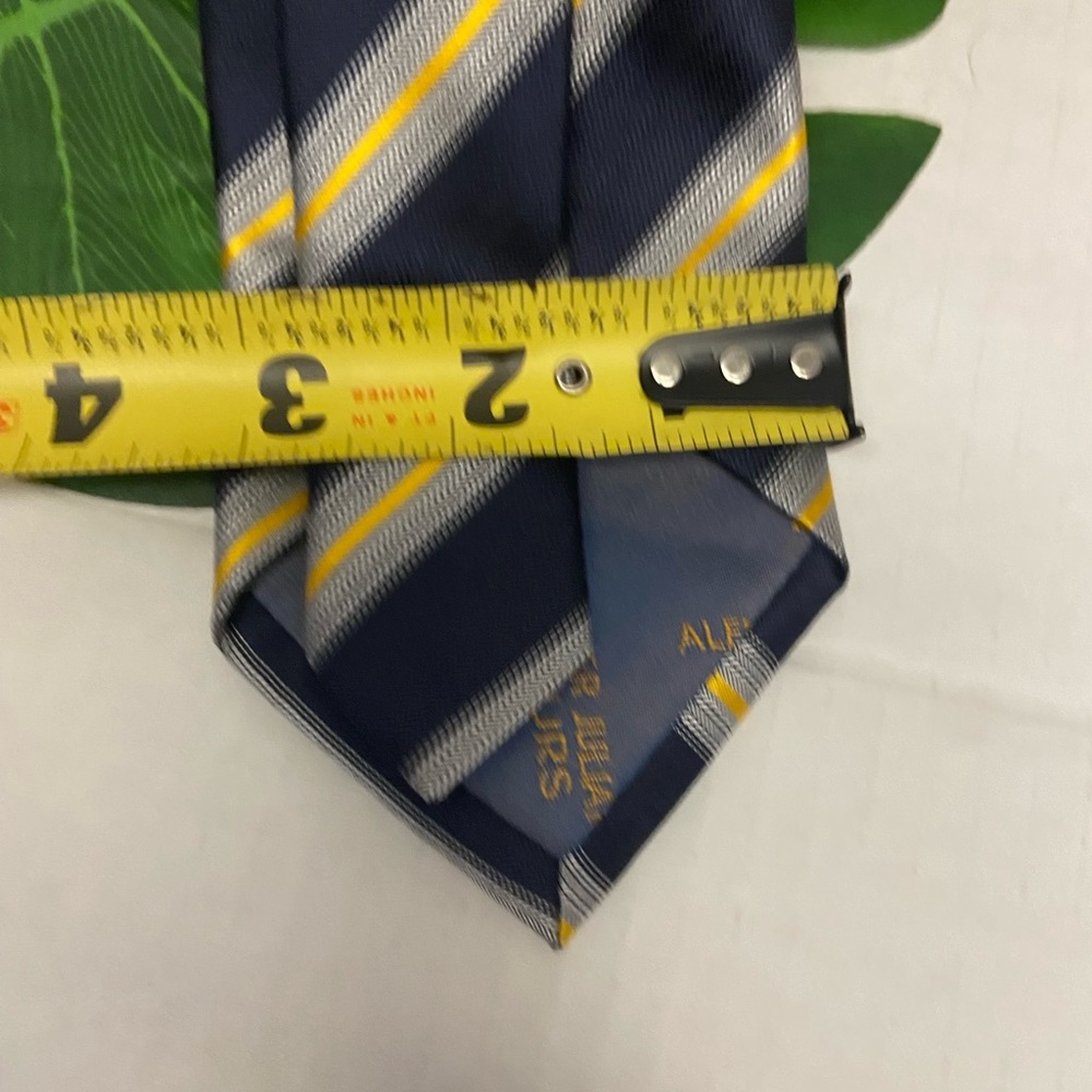 Alexander Julian Colours Striped Handmade Silk Tie - Picture 9 of 9